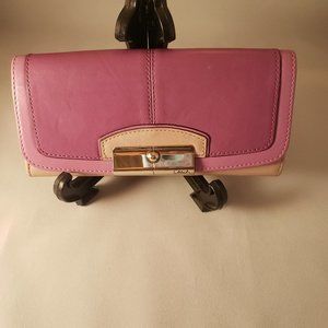 COACH 3 TONE LAVENDER ENVELOPE WALLET